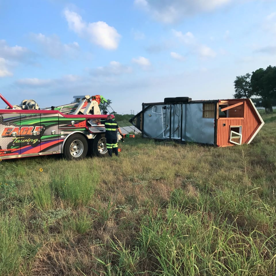 Overturned mobile home 960sq